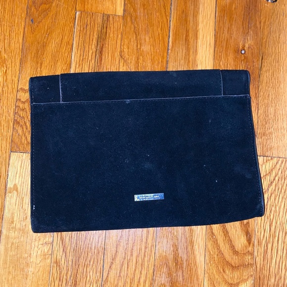 BCBG Maxazria black suede clutch - Picture 3 of 3